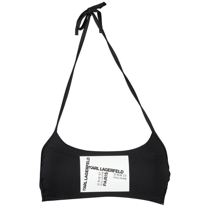 Karl Lagerfeld Black Elastane Swimwear