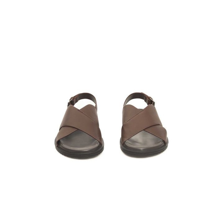 Cerruti 1881 Brown Cowhide Men Sandal