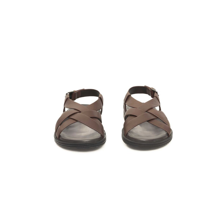 Cerruti 1881 Brown Cowhide Men Sandal