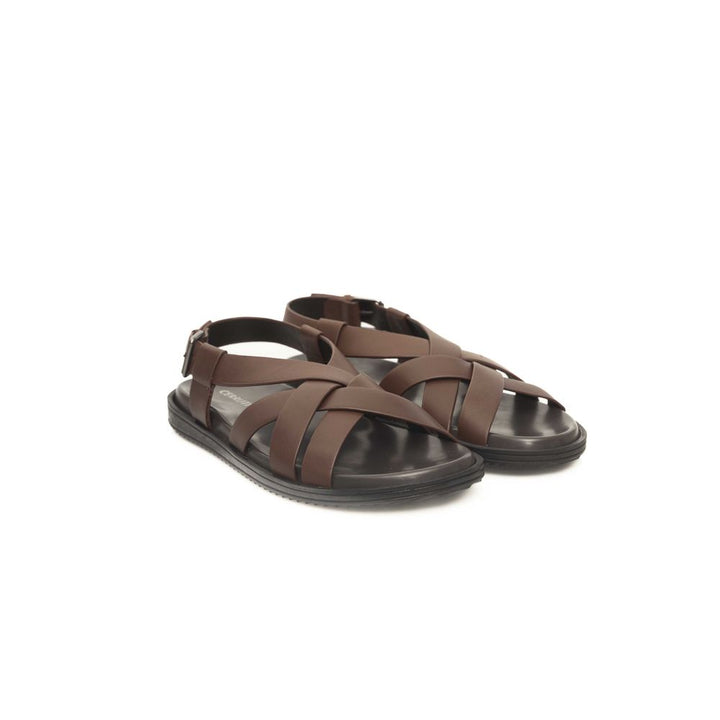 Cerruti 1881 Brown Cowhide Men Sandal