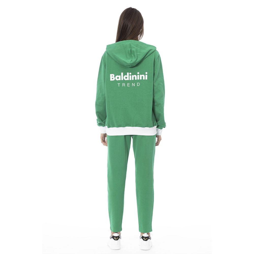 Baldinini Trend Green Cotton Tracksuit