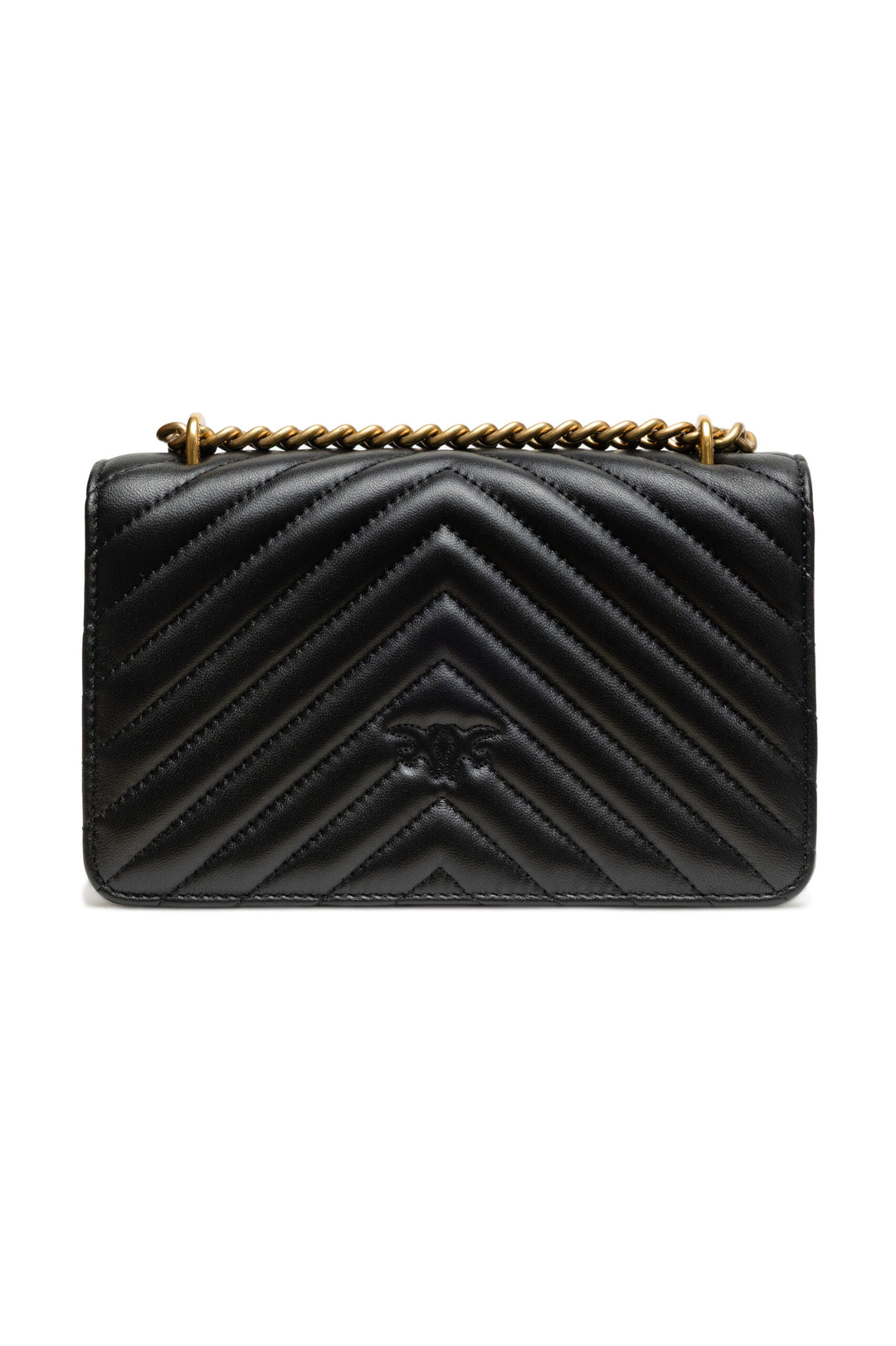 PINKO Black Mini Love Bag One Chevron