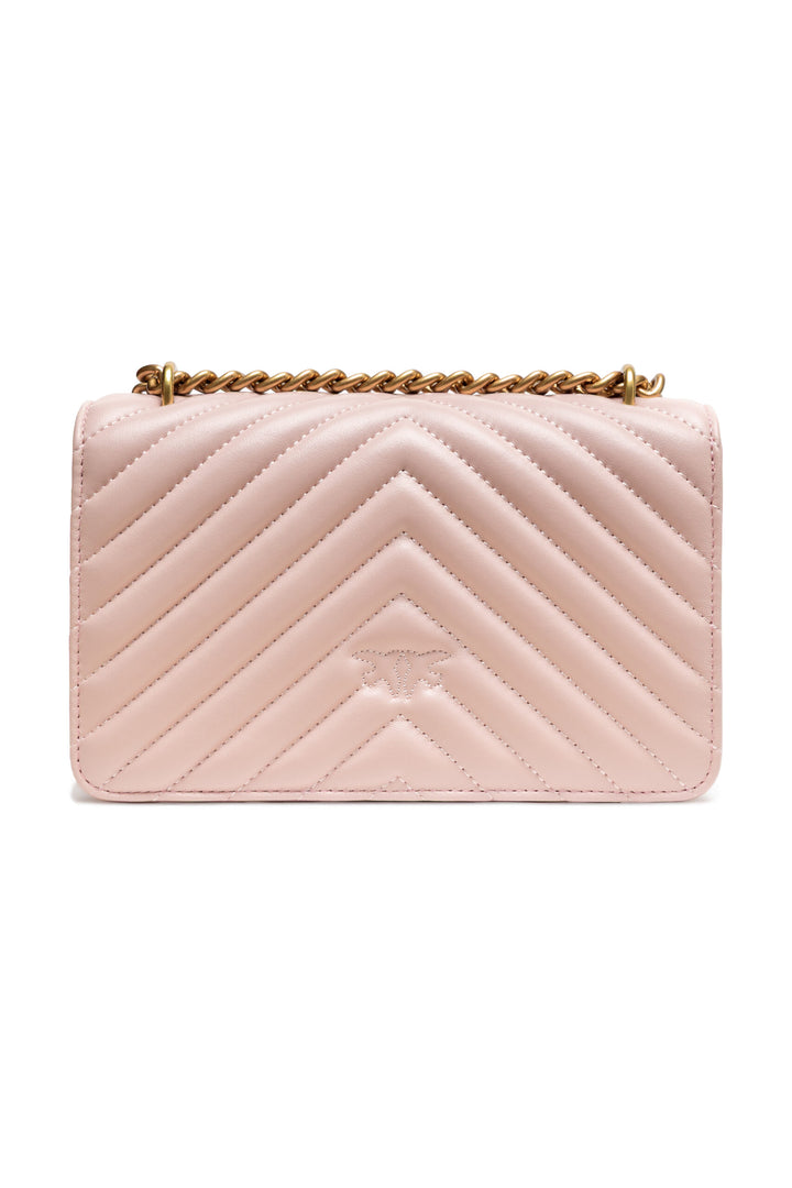 PINKO Powder Pink Mini Love Bag One Chevron