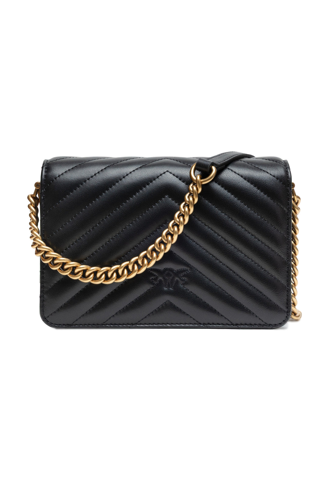 PINKO Black Love Click Mini Sheep nappa Chevron