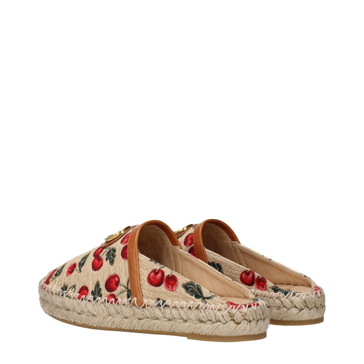 Valentino Garavani Beige Raffia Slippers Sandals