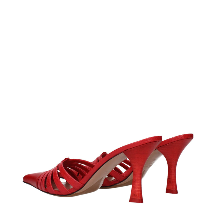 Paris Texas Red Leather Stiletto Heels Sandals