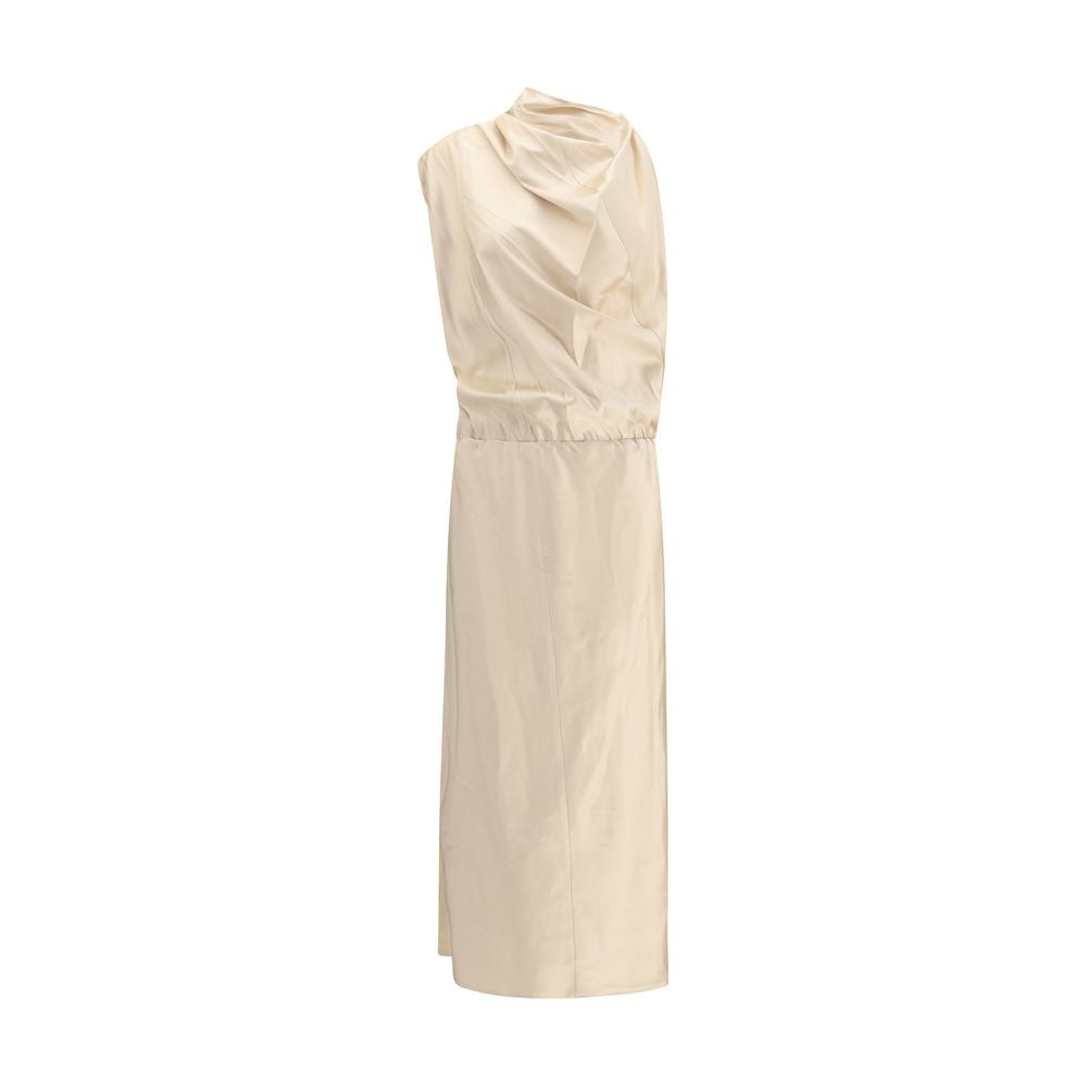 Magda Butrym Beige Silk Casual Dress – SEYMAYKA