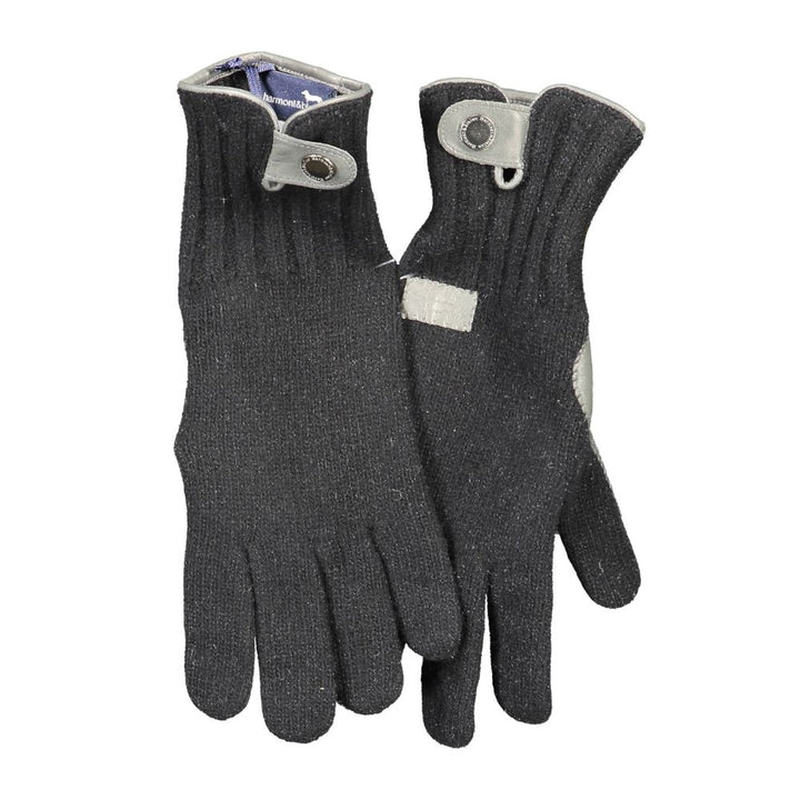 Harmont & Blaine Black Wool Glove