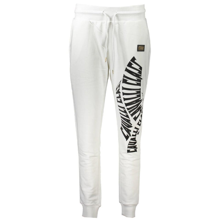 Cavalli Class White Cotton Pant