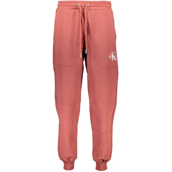 Calvin Klein Red Cotton Pant