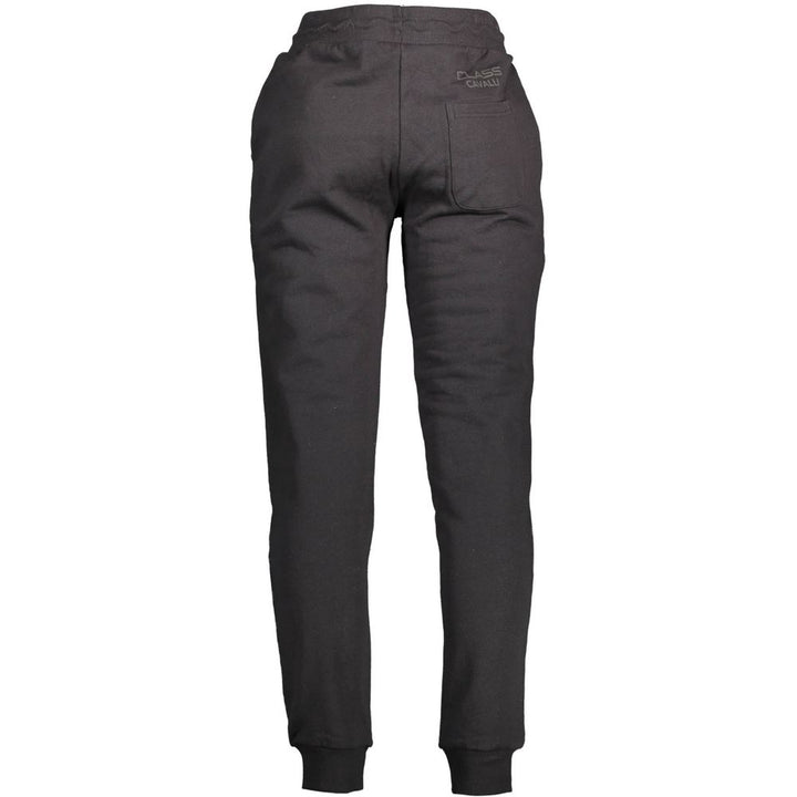 Cavalli Class Black Cotton Pant