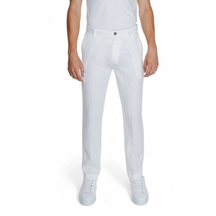 Borghese White Linen Pant