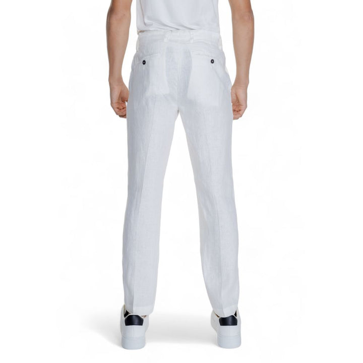 Borghese White Linen Pant