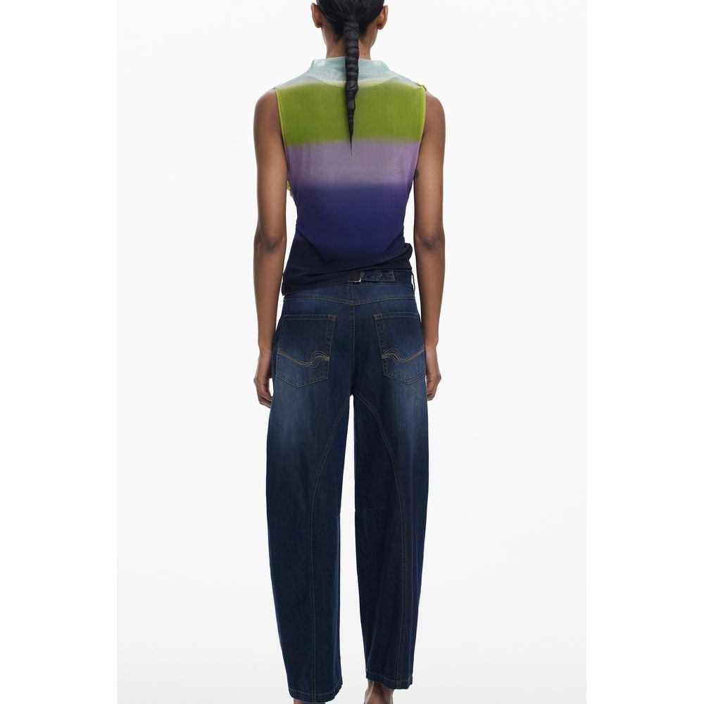 Desigual Green Polyester Tank Top