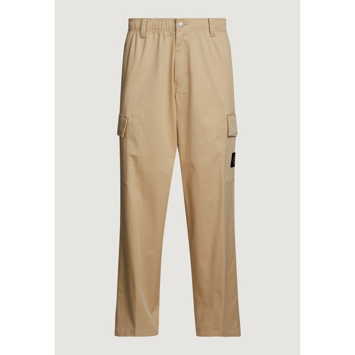 Calvin Klein Jeans Beige Recycled Cotton Pant