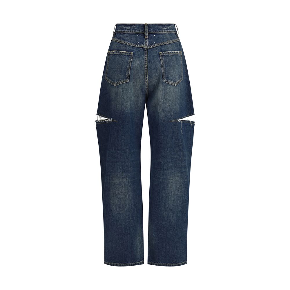 Margiela Denim Jeans with Cut-Out Detail