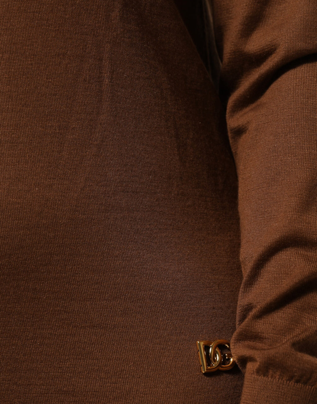 Dolce & Gabbana Brown Cashmere Turtle Neck Pullover Sweater