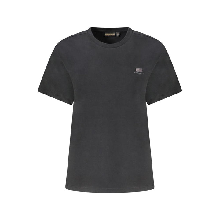 Napapijri Black Cotton T-Shirt