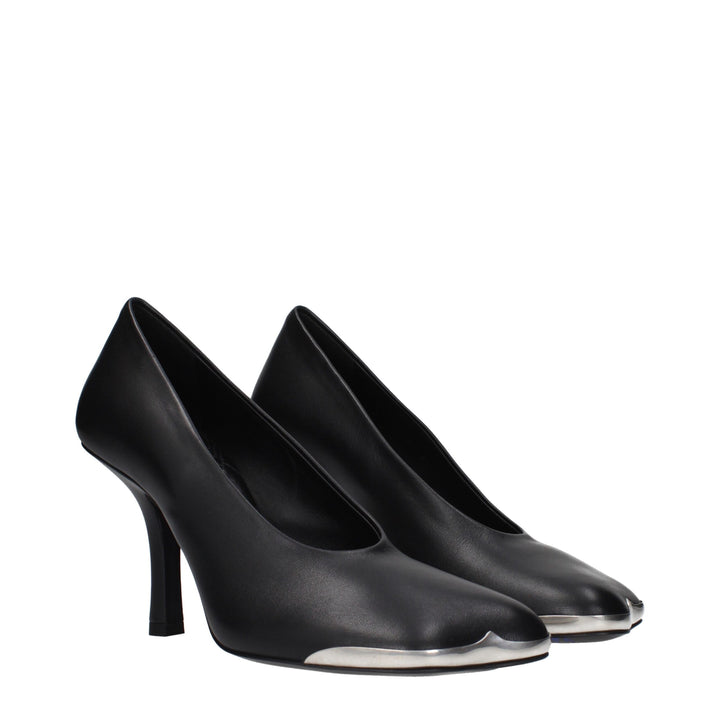 Burberry Black Leather High Heel Pumps