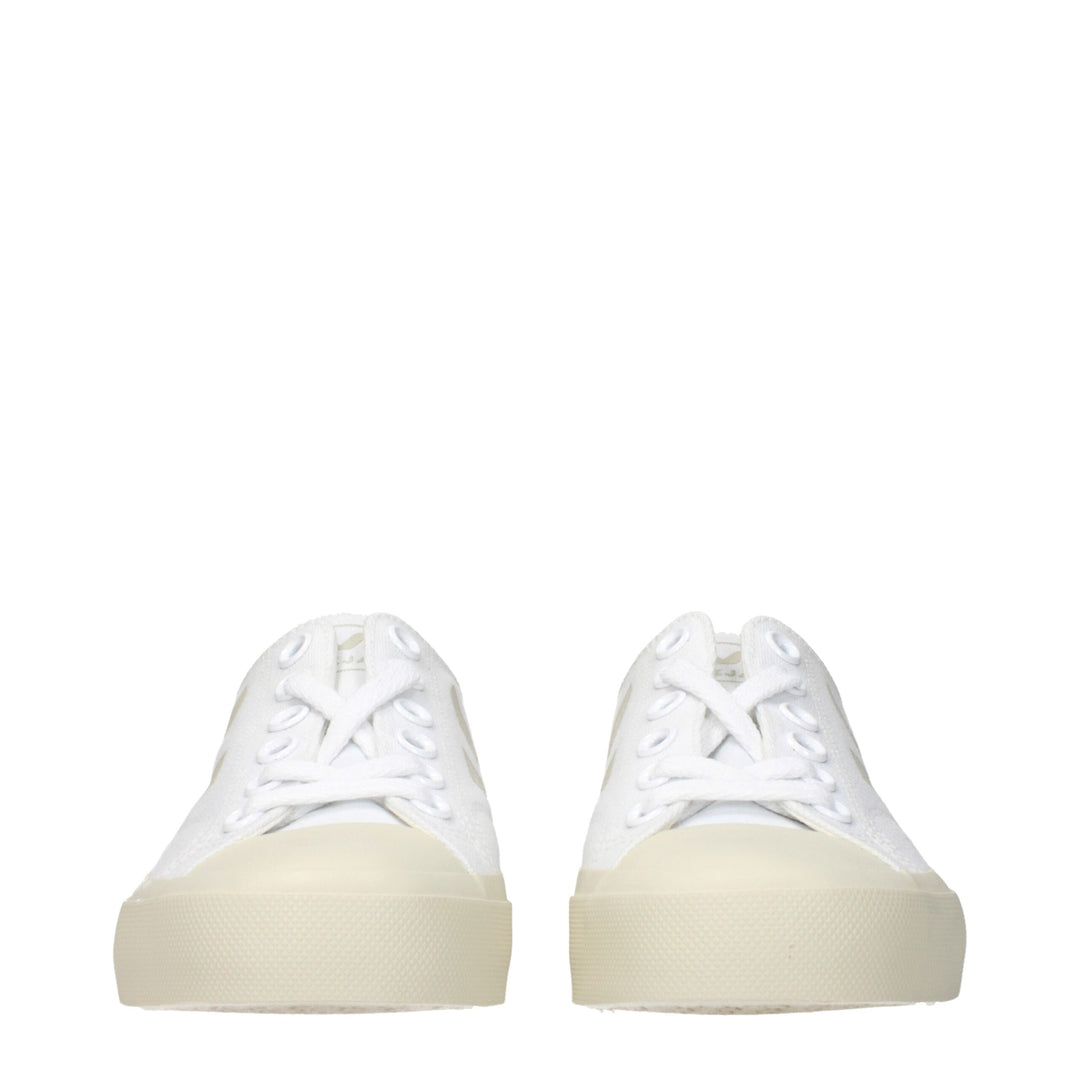 Veja White Fabric Low Tops