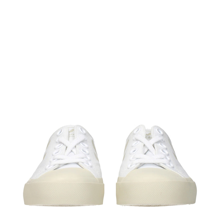 Veja White Fabric Low Tops