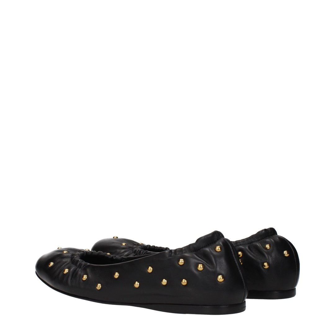 Chloé Black Leather Ballet Flats