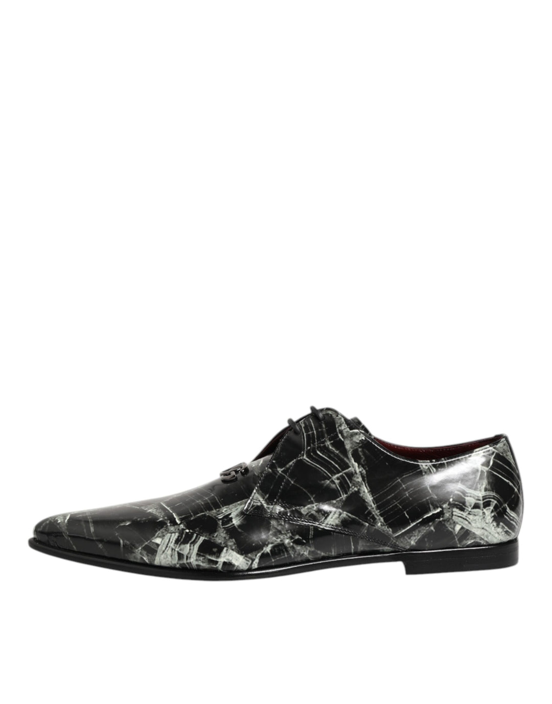 Dolce & Gabbana Marbled Pattern Dress Lace Up Derby Shoes