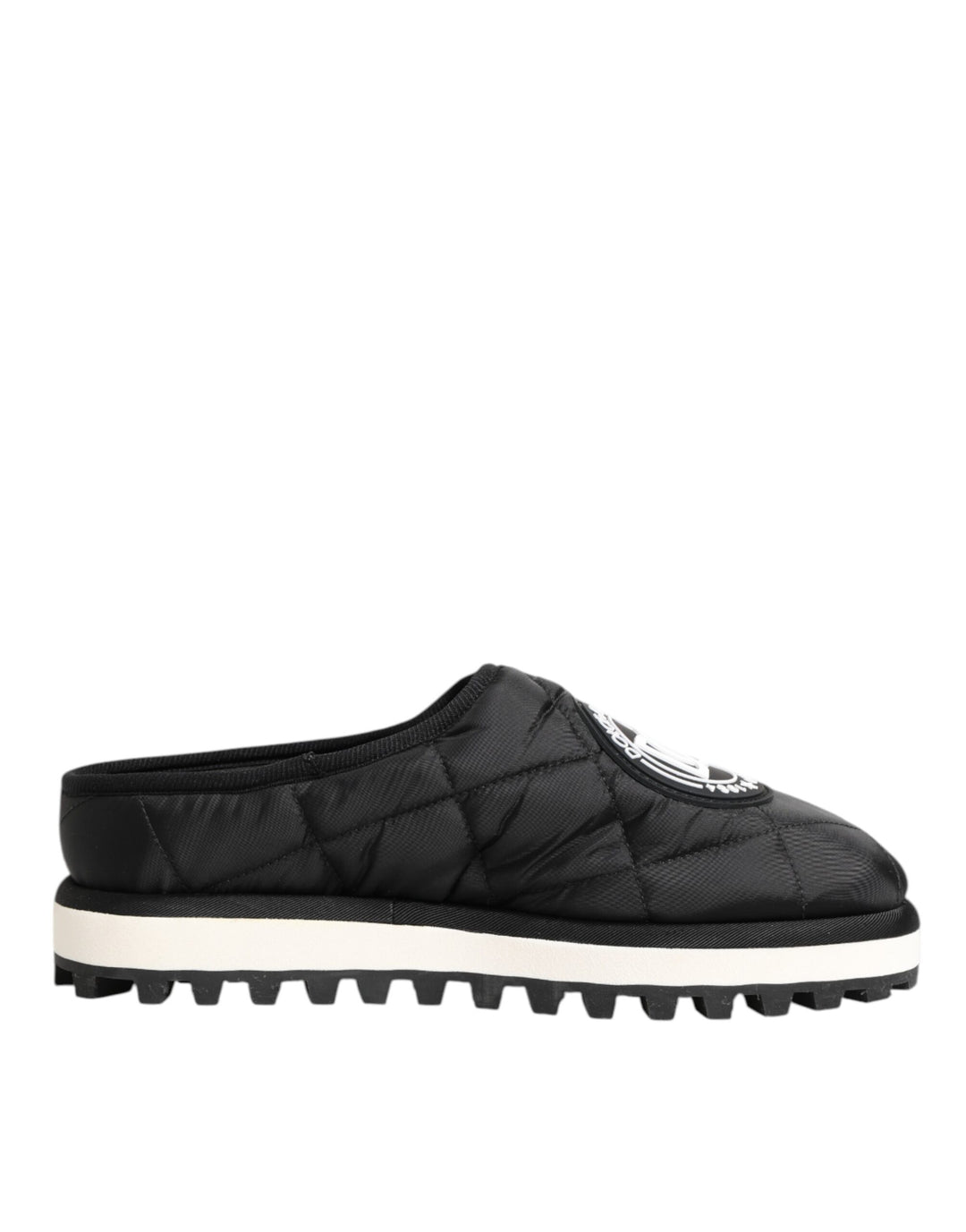 Dolce & Gabbana Black Nylon Low Top Slip On Sneaker Shoes