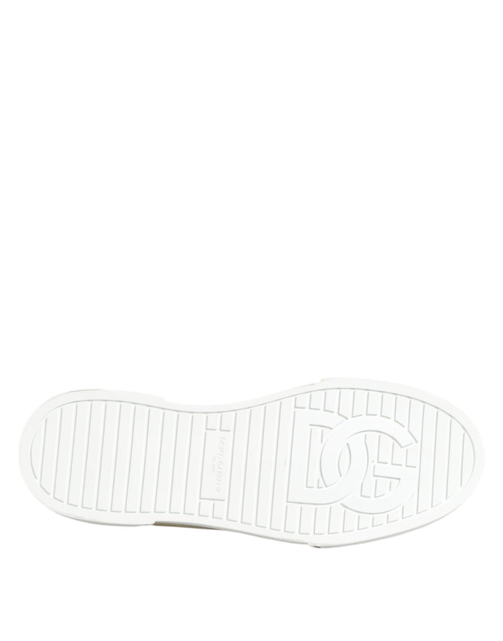Dolce & Gabbana Multicolor Cotton Logo Low Top Sneakers Shoes