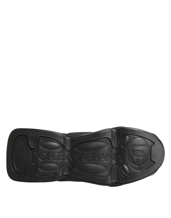 Dolce & Gabbana Black Lace Up Wave Low Top Men Sneaker Shoes