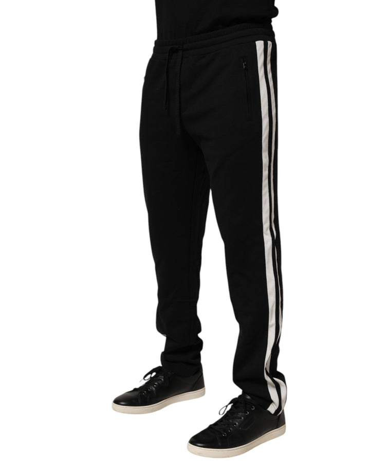 Dolce & Gabbana Black Cotton Jogger Sweatpants Trouser Pants