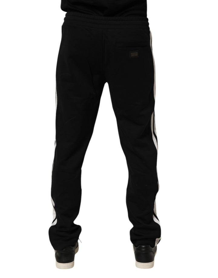 Dolce & Gabbana Black Cotton Jogger Sweatpants Trouser Pants