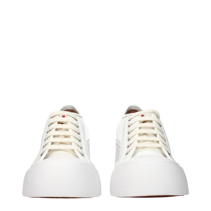 Marni White Leather Platform Sneakers