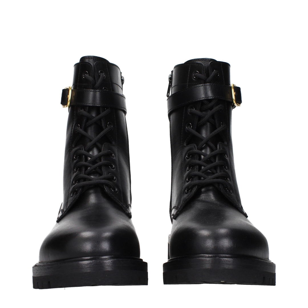 Celine Black Leather Ankle Boots
