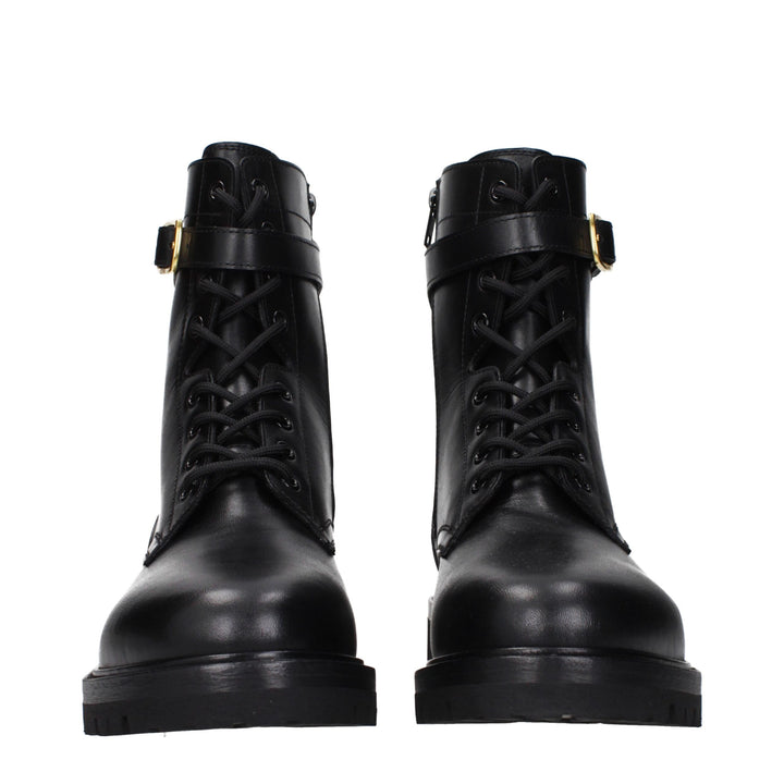 Celine Black Leather Ankle Boots