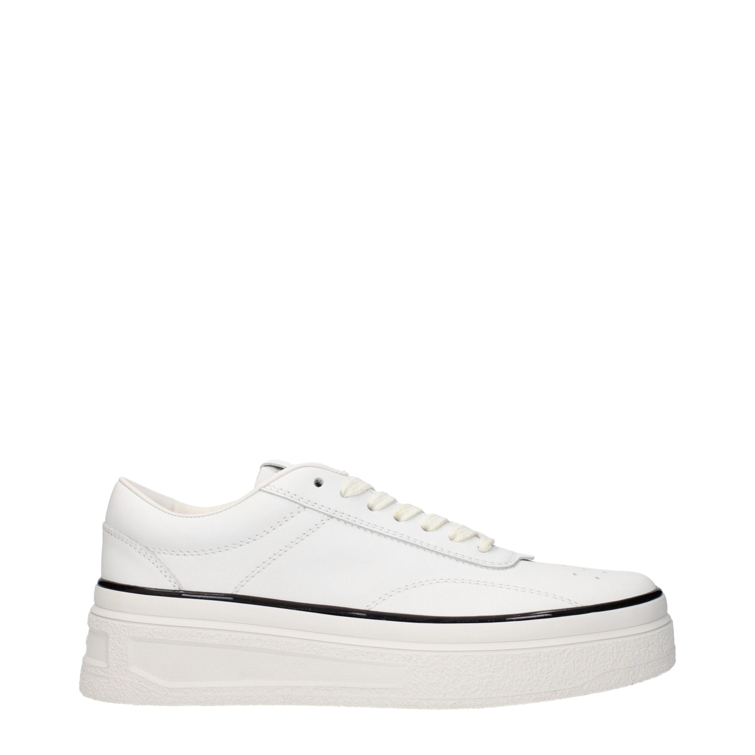 Jil Sander White Leather Platform Sneakers – SEYMAYKA