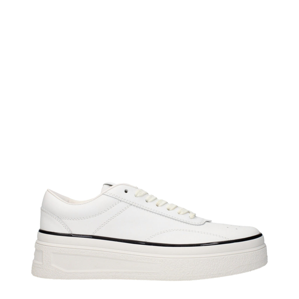 Jil Sander White Leather Platform Sneakers – SEYMAYKA
