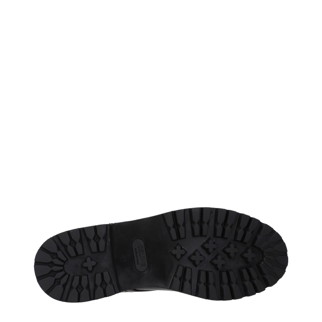 Celine Black Leather Ankle Boots