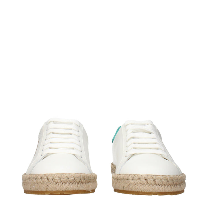 Palm Angels White Leather Low Tops