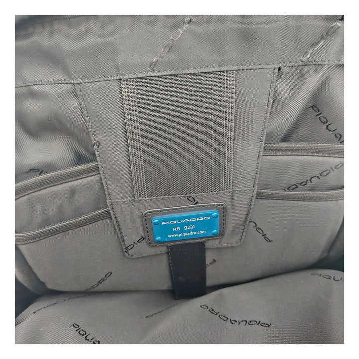 Piquadro Black Leather Backpacks