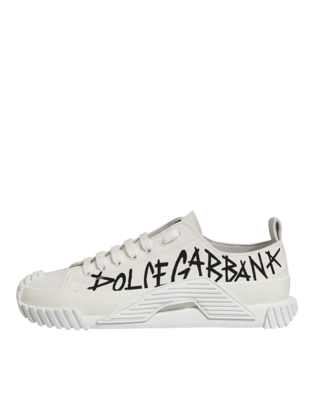 Dolce & Gabbana White Cotton NS1 Low Top Sneaker Shoes
