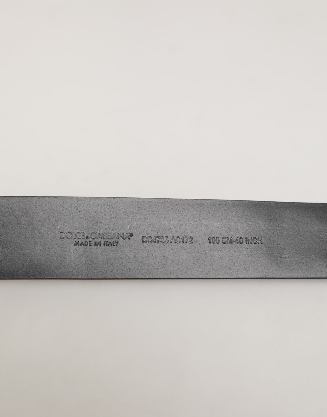 Dolce & Gabbana Black Calf Leather Studded Silver Buckle Belt