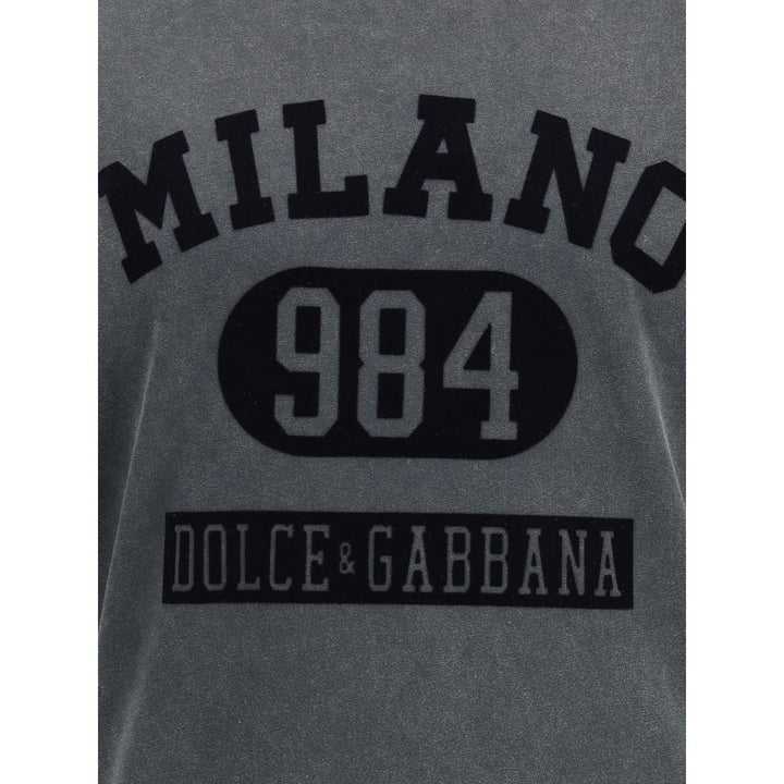 Dolce & Gabbana Cotton T-Shirt with velvety logo
