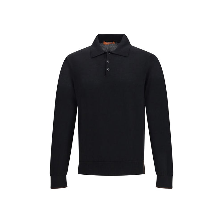 Cruna Knitted Long Sleeved Polo Shirt
