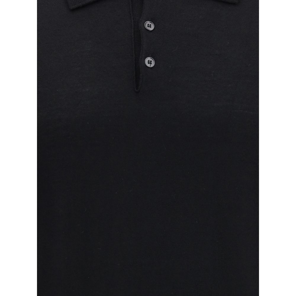 Cruna Knitted Long Sleeved Polo Shirt