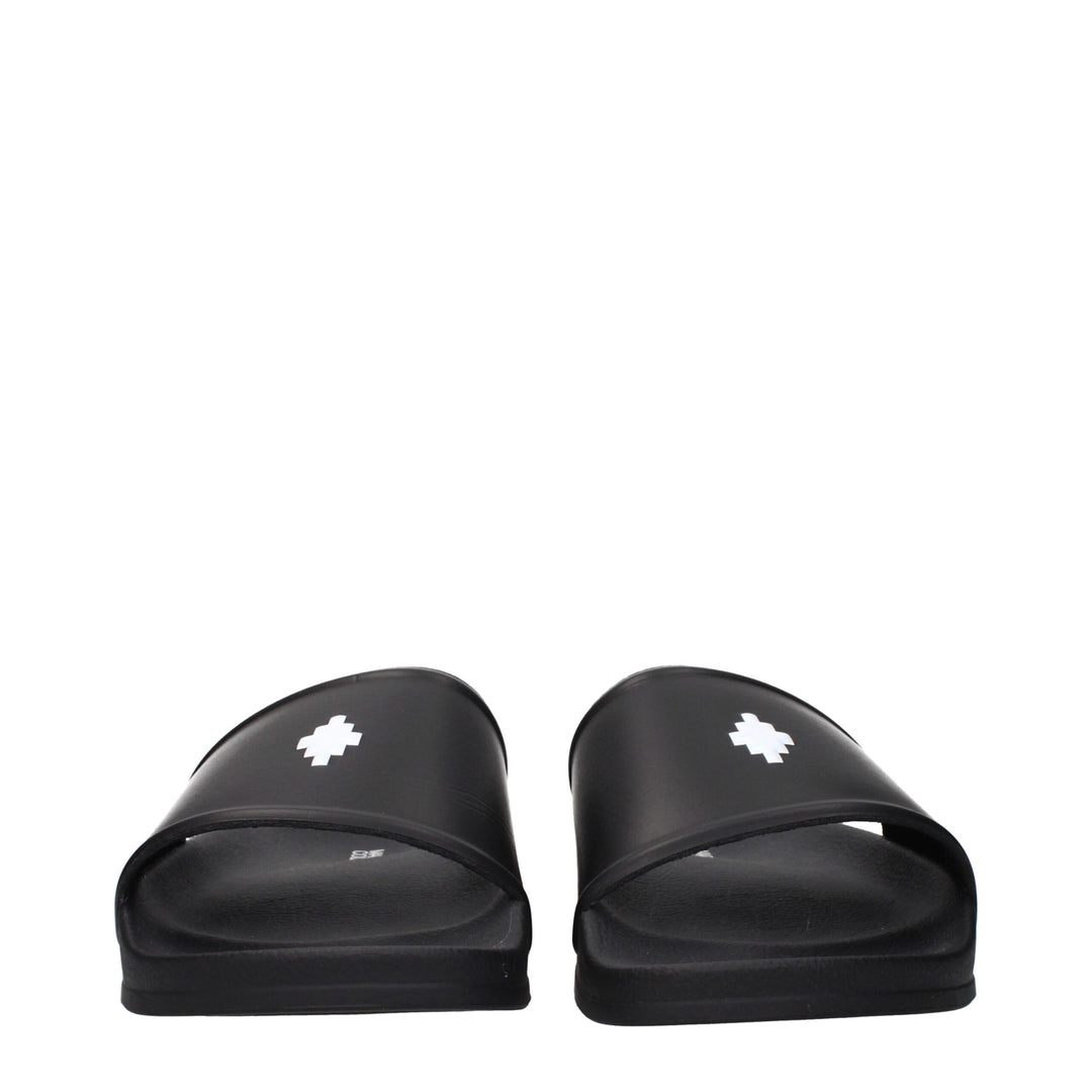 Marcelo Burlon Black Cotton Slippers Sandals