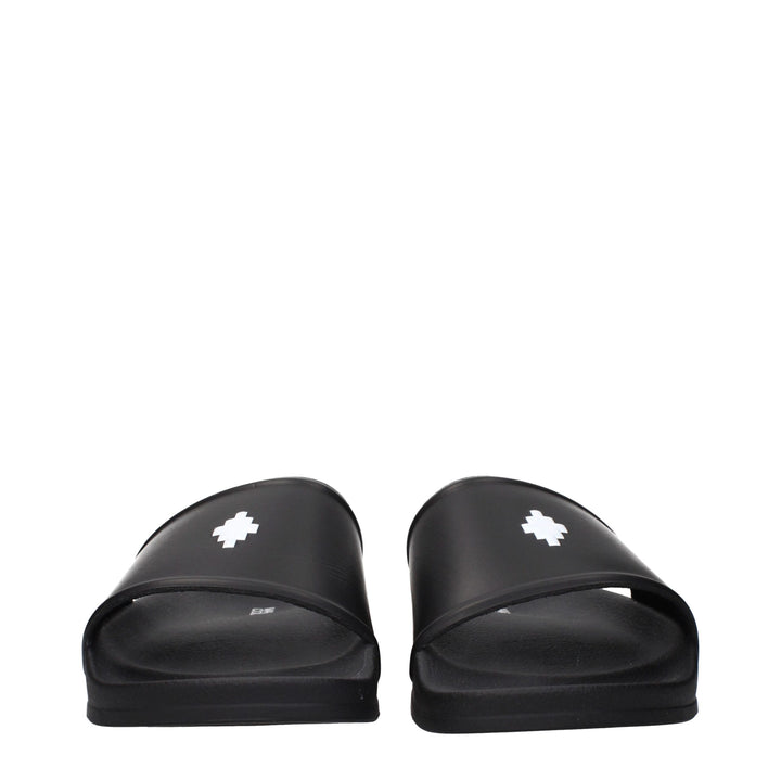 Marcelo Burlon Black Cotton Slippers Sandals
