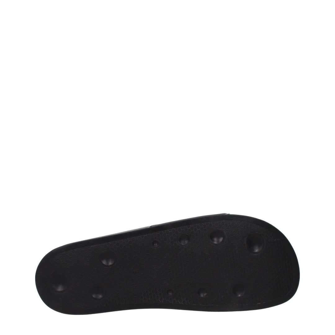 Marcelo Burlon Black Cotton Slippers Sandals