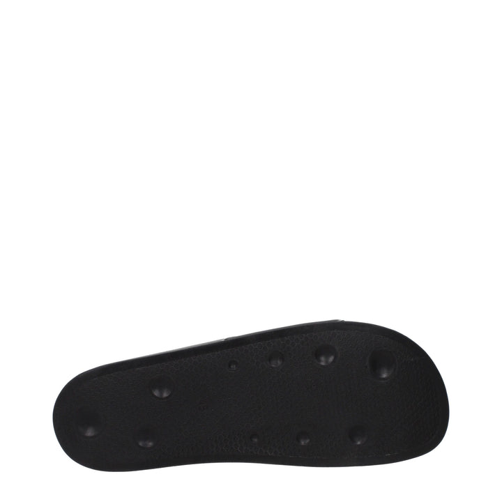 Marcelo Burlon Black Cotton Slippers Sandals