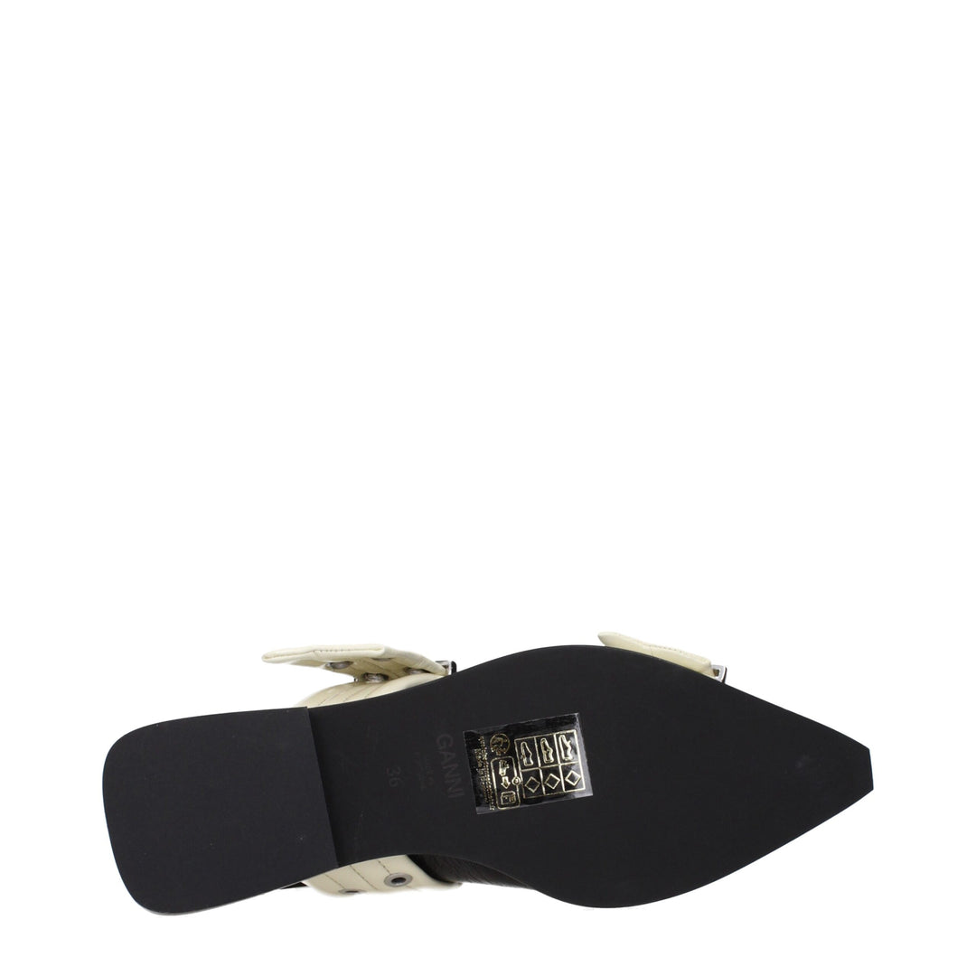 Ganni Black Polyethylene Flat Sandals